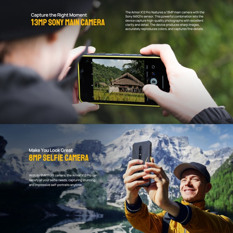 Ulefone Armor X12 Pro, IP68/IP69K Rugged Phone, 5.45 inch Android 16 MediaTek Helio G36 Octa Core, Network: 4G, NFC, 4GB+64GB