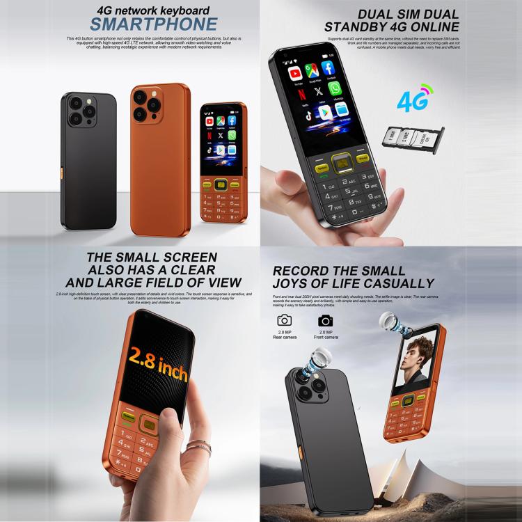 A001 / 16MP, 2GB+16GB, 2.8 inch Android 8.1 MTK6737 Quad Core, Network: 4G, Dual SIM, A001 / 16MP