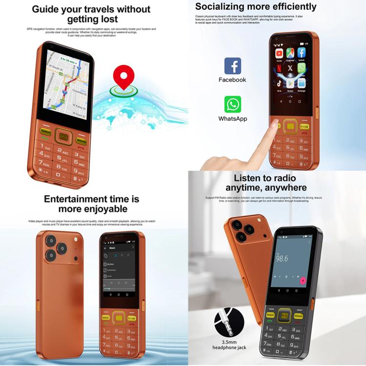A001 / 17MP, 2GB+16GB, 2.8 inch Android 8.1 MTK6737 Quad Core, Network: 4G, Dual SIM, A001 / 17MP
