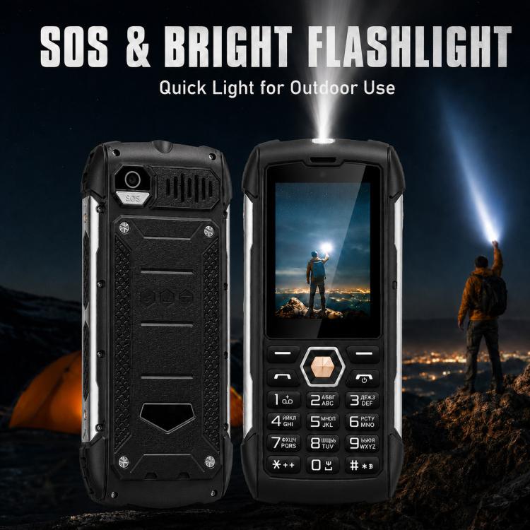 HP288 IP68 Rugged Phone, 2.8 inch, 4000mAh Battery, Network: 2G, BT, FM, SOS, Torch, Russian Keyboard, EU Plug, US Plug, UK Plug, AU Plug