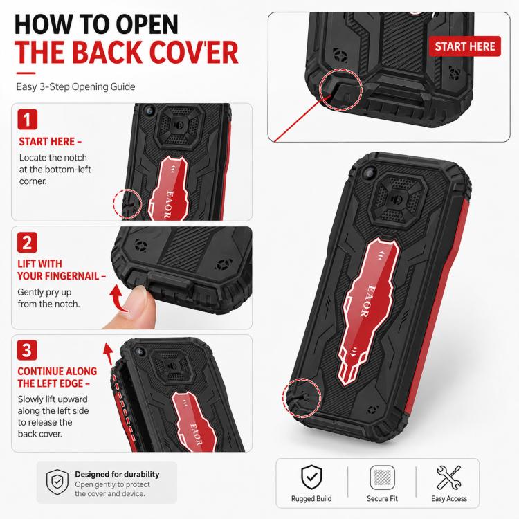 HE248 Rugged Style Phone, 2.4 inch, 3D Keys Network: 2G, Dual SIM, BT, Torch, Russian Keyboard, No Power Plug, US Plug, UK Plug