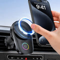 15W Magnetic Wireless Charger Car Mount, Touch Rotatable, Built-in Cooling & RGB Light, T15