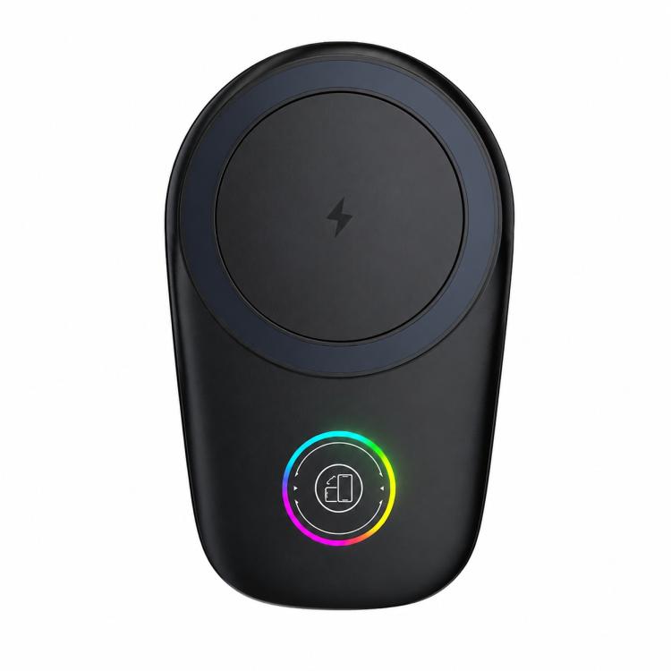 15W Magnetic Wireless Charger Car Mount, Touch Rotatable, Built-in Cooling & RGB Light, T15