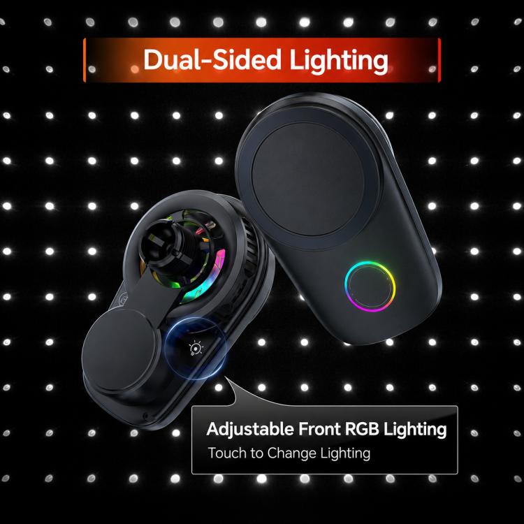 15W Magnetic Wireless Charger Car Mount, Touch Rotatable, Built-in Cooling & RGB Light, T15
