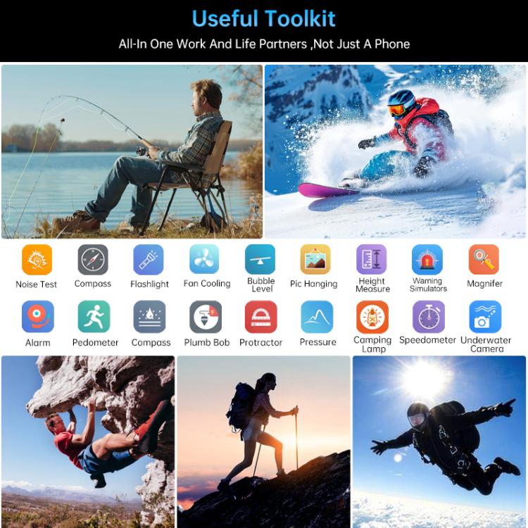 Unihertz Tank 4 Pro Projector Rugged Phone, 18GB+1TB, Night Vision, 6.73 inch Android 13 Dimensity 8300 Octa Core, Network: 5G, NFC, 18GB+1TB