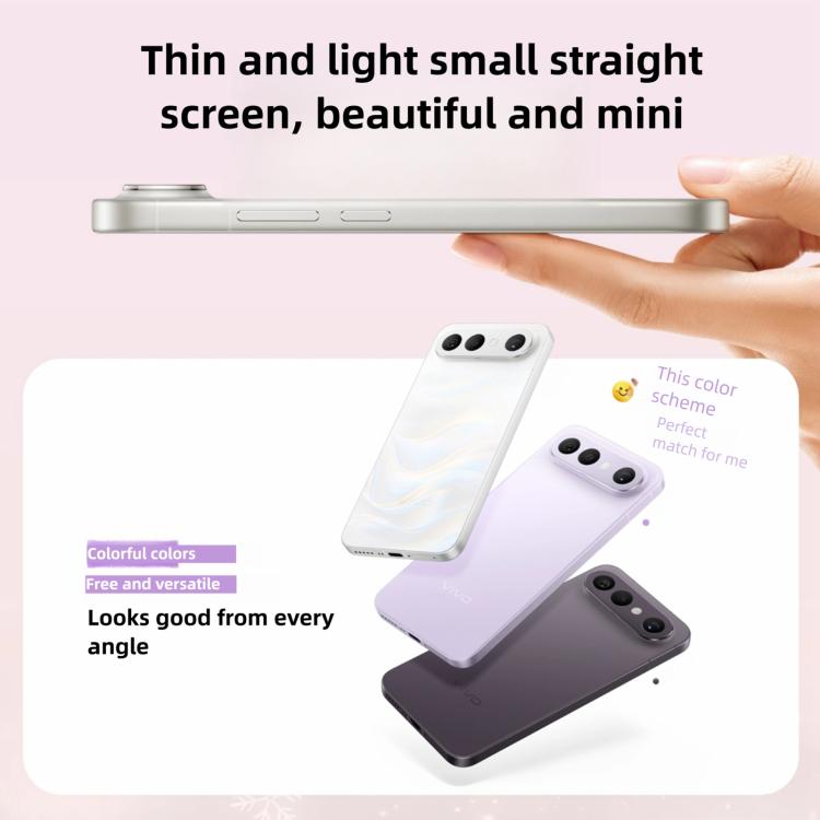 vivo S50 Pro mini, 16GB+512GB, 3D Fingerprint, 6.31 inch Android 16 OriginOS 6 Snapdragon 8 Gen 5 Octa Core, OTG, NFC, Network: 5G, Support Google Play, 16GB+512GB