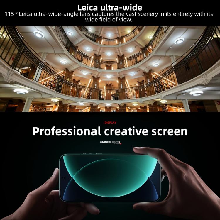 Xiaomi 17 Ultra, 16GB+512GB, 3D Ultrasonic Fingerprint, 6.9 inch Xiaomi HyperOS 3 Snapdragon 8 Elite Gen 5 Octa Core, NFC, Network: 5G, 16GB+512GB