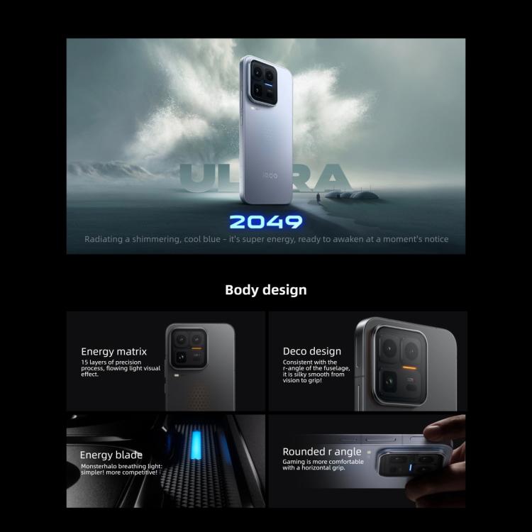 vivo iQOO 15 Ultra, 16GB+256GB, Ultrasonic 3D Fingerprint, 6.85 inch Android 16 OriginOS 6 Snapdragon 8 Elite Gen 5 Octa Core, OTG, NFC, Network: 5G, Support Google Play, 16GB+256GB
