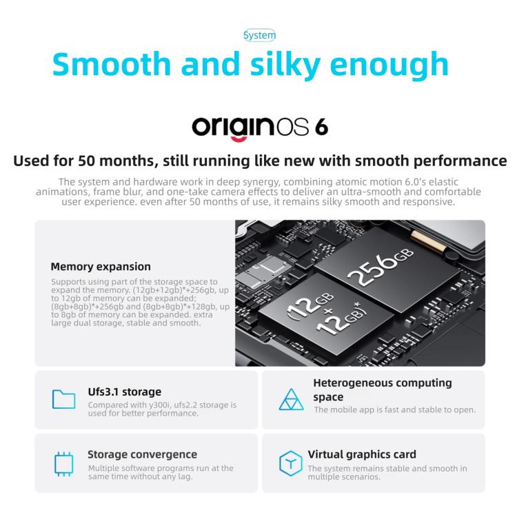 vivo Y6, 8GB+128GB, Side Fingerprint, 6.75 inch Android 16 OriginOS 6 Snapdragon 4 Gen 2 Octa Core, OTG, NFC, Network: 5G, 8GB+128GB