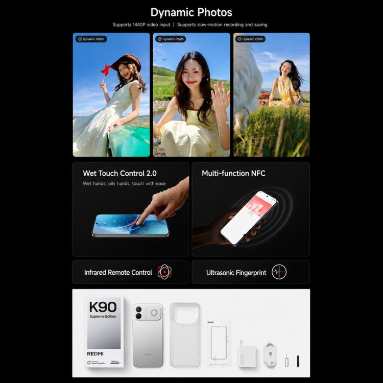 Xiaomi Redmi K90 Ultra, 12GB+256GB, 6.83 inch Xiaomi HyperOS 3 Snapdragon 8 Elite Octa Core, NFC, Network: 5G, 12GB+256GB