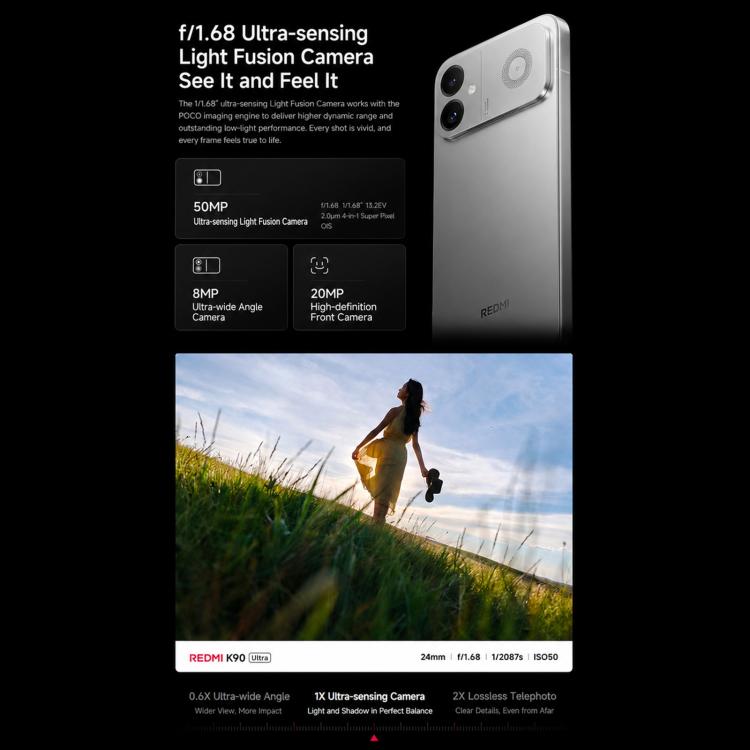 Xiaomi Redmi K90 Ultra, 16GB+256GB, 6.83 inch Xiaomi HyperOS 3 Snapdragon 8 Elite Octa Core, NFC, Network: 5G, 16GB+256GB