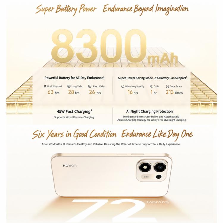 Honor Play11, 8GB+128GB, Side Fingerprint, 6.872 inch Android 16 MagicOS 10 Snapdragon 4 Gen 4th Octa Core, OTG, NFC, Network: 5G, 8GB+128GB