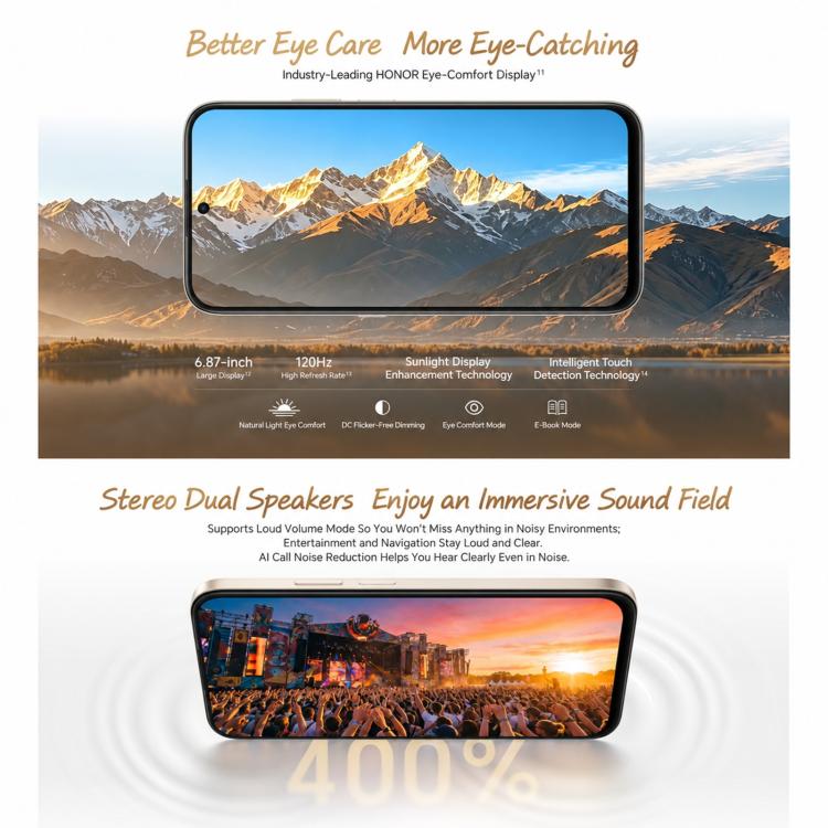 Honor Play11, 8GB+256GB, Side Fingerprint, 6.872 inch Android 16 MagicOS 10 Snapdragon 4 Gen 4th Octa Core, OTG, NFC, Network: 5G, 8GB+256GB