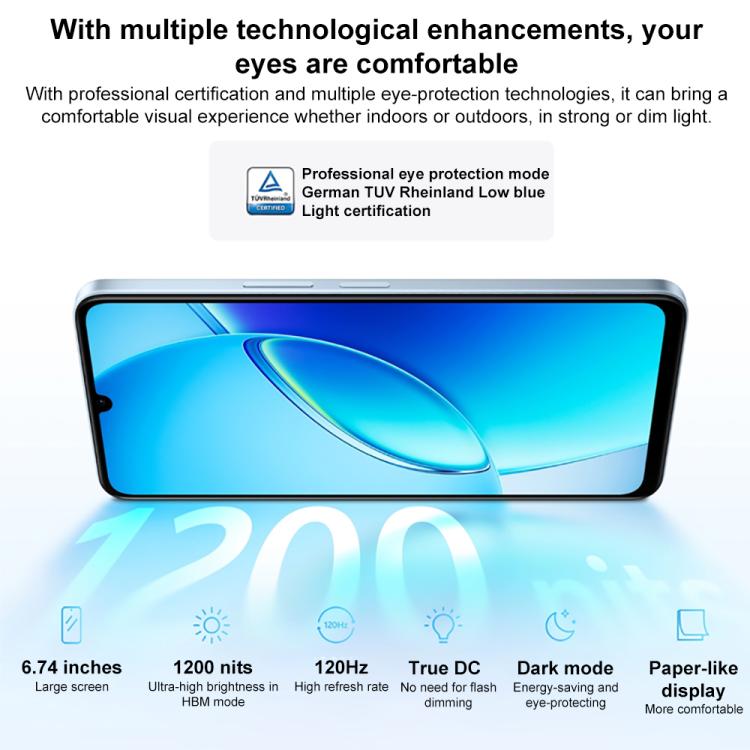 vivo Y60, 6GB+256GB, Side Fingerprint, 6.74 inch Android 16 OriginOS 6 Snapdragon 4 Gen 2 Octa Core, OTG, Network: 5G, 6GB+256GB