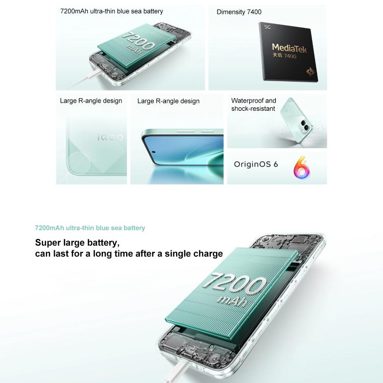 vivo iQOO Z11x, 8GB+512GB, Side Fingerprint, 6.76 inch Android 16 OriginOS 6 Dimensity 7400 Octa Core, OTG, NFC, Network: 5G, Support Google Play, 8GB+512GB