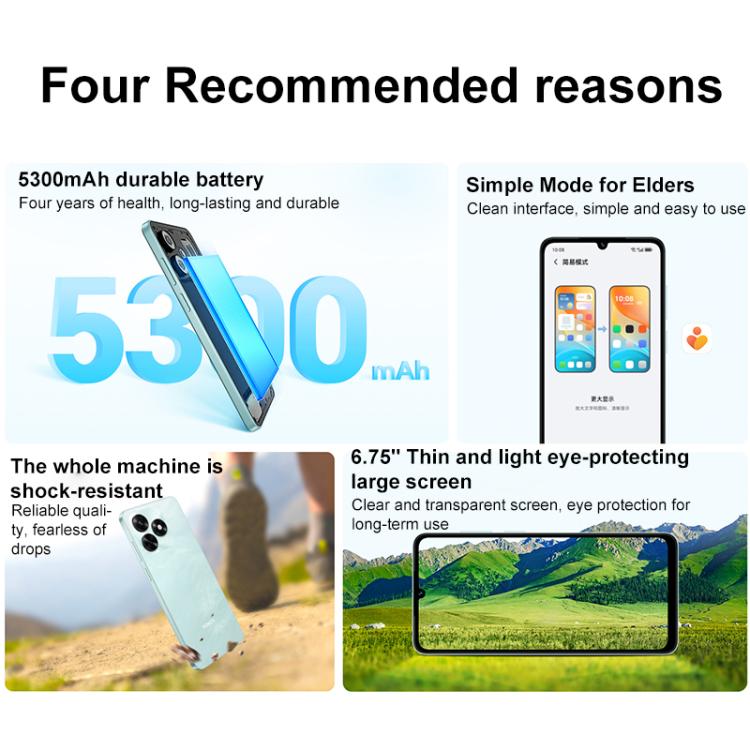 Honor Play 70C, 4GB+128GB, 6.75 inch MagicOS 9.0 Android 15 MediaTek Helio G81 Ultra Octa Core, Network: 4G, OTG, 4GB+128GB
