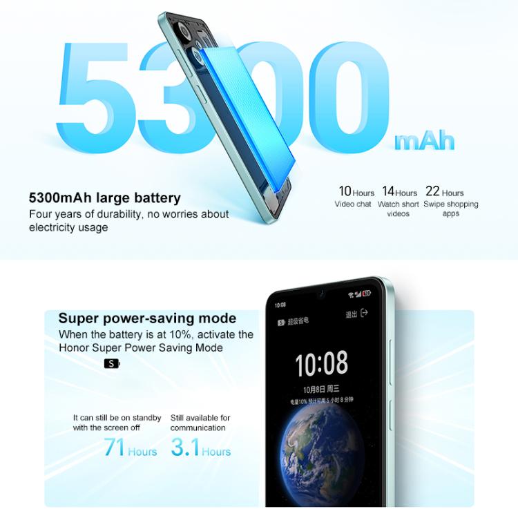Honor Play 70C, 4GB+128GB, 6.75 inch MagicOS 9.0 Android 15 MediaTek Helio G81 Ultra Octa Core, Network: 4G, OTG, 4GB+128GB