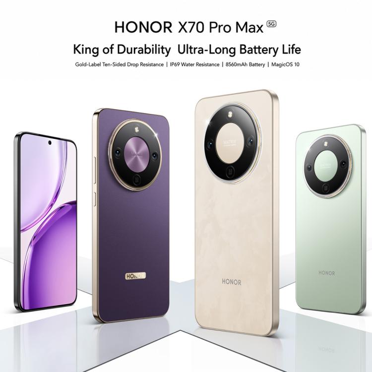 Honor X70 Pro Max, 8GB+512GB, Screen Fingerprint, 6.79 inch MagicOS 10.0 Snapdragon 6 Gen 4 Octa Core, Network: 5G, NFC, OTG, 8GB+512GB