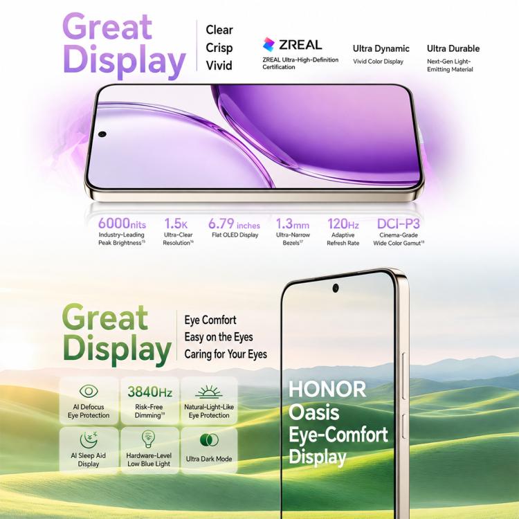 Honor X70 Pro Max, 8GB+512GB, Screen Fingerprint, 6.79 inch MagicOS 10.0 Snapdragon 6 Gen 4 Octa Core, Network: 5G, NFC, OTG, 8GB+512GB