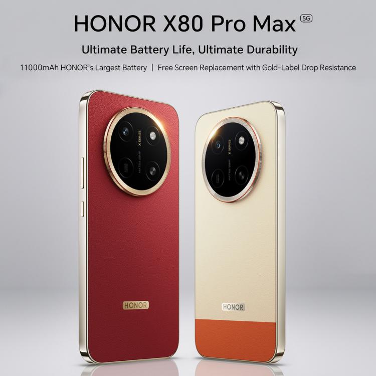Honor X80 Pro Max, 8GB+512GB, Screen Fingerprint, 6.8 inch MagicOS 10.0 Snapdragon 6 Gen 5 Octa Core, Network: 5G, NFC, OTG, 8GB+512GB