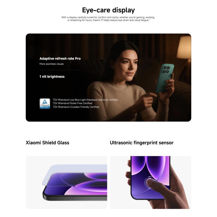 Xiaomi 17 Global, 12GB+256GB, Ultrasonic Fingerprint, 6.3 inch Xiaomi HyperOS 3 Snapdragon 8 Elite Gen 5 Octa Core, NFC, Network: 5G, 12GB+256GB