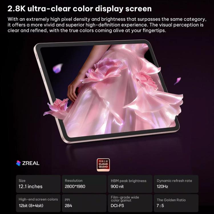 OPPO Pad Air5 12.1 inch WIFI Tablet PC, 8GB+256GB, ColorOS 16.0 MediaTek Dimensity 7300-Ultra Octa Core, 8GB+256GB