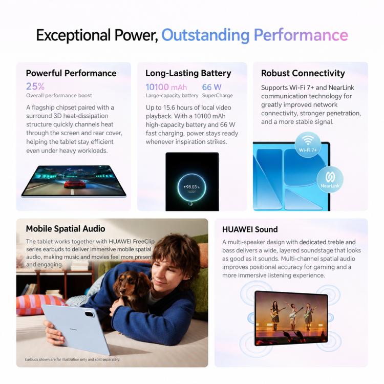 HUAWEI MatePad Air 12 inch 2026 WiFi, 12GB+256GB, HarmonyOS 6.1 Hisilicon Kirin T93B, Not Support Google Play, 12GB+256GB