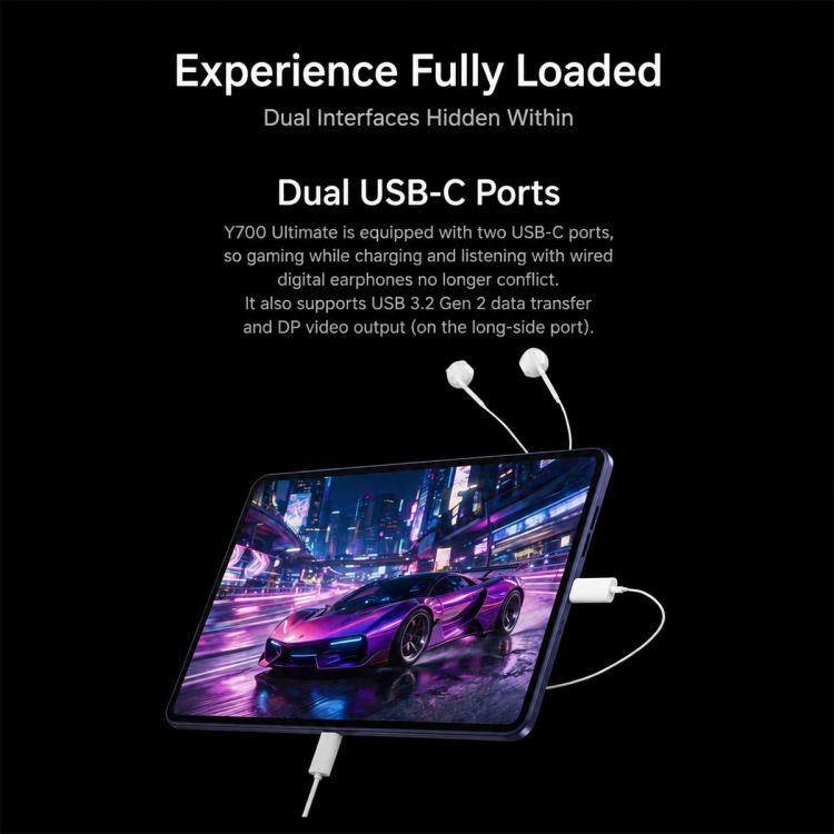 Lenovo Legion Y700 Wuji 8.4 inch 5G AI Tablet, 16GB+512GB, Android 16, Snapdragon 8 Elite Gen5 Leading‑Version, US Plug, 16GB+512GB