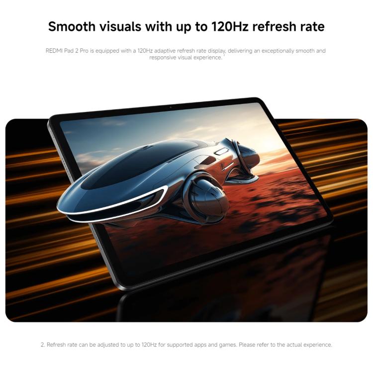 REDMI Pad 2 Pro 12.1 inch Soft Light Screen Tablet PC, 8GB+256GB, HyperOS 3, Snapdragon 7s Gen4 Octa Core CPU, 12GB+256GB Soft Light