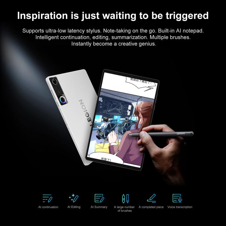 Lenovo LEGION Y700 Gen5 8.8 inch AI Gaming WIFI Tablet, 24GB+1TB, Android 16, Qualcomm Snapdragon 8 Elite Gen5, US Plug, 24GB+1TB
