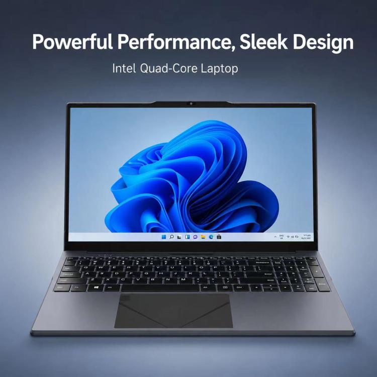 E157 15.6 inch Lightweight Laptop, 8GB+256GB, Windows 11 Intel Twin Lake N100 Quad Core, US Plug, Intel N150