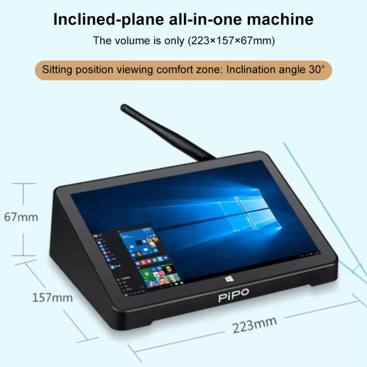 PiPo X9S 9 inch All-in-One Mini PC, 4GB+64GB, Windows10 Intel Celeron J4005 or N4105 Random CPU Delivery, US Plug, X9S J4005/N4105