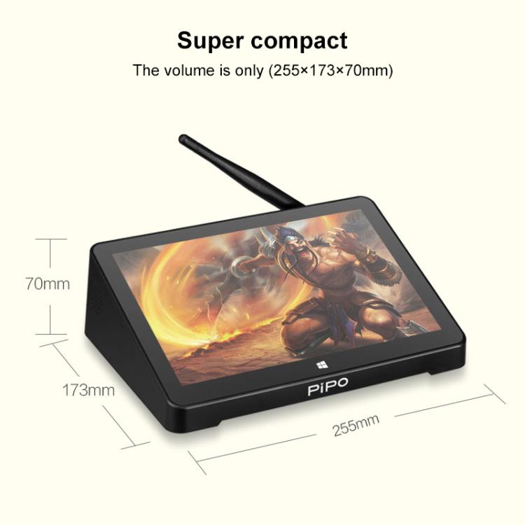PiPo X10 10.1 inch All-in-One Mini PC, 12GB+256GB, Windows11 Intel Alder Lake-N100 Quad Core, US Plug, X10 RK3399