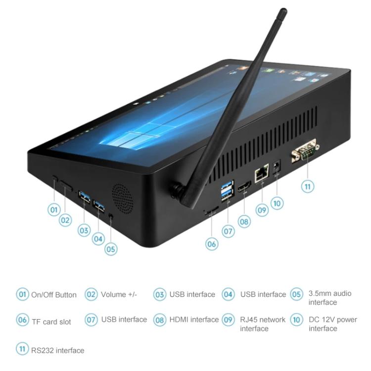 PiPo X10S 10.1 inch All-in-One Mini PC, 12GB+256GB, Windows11 Intel Alder Lake-N100 Quad Core, US Plug, X10S N100