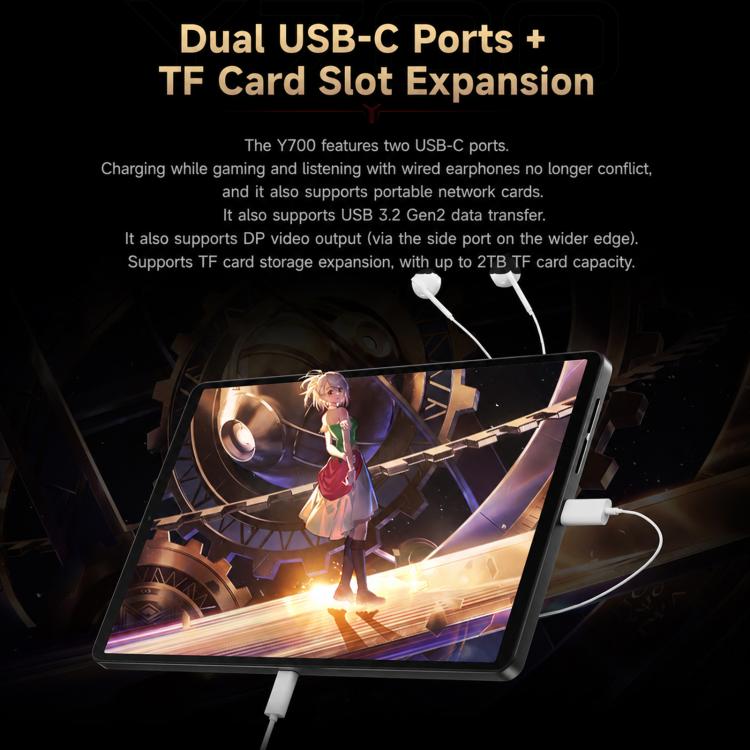 Lenovo LEGION Y700 Gen5 DNF Edition, 8.8 inch AI Gaming WIFI Tablet, 12GB+512GB, Android 16, Qualcomm Snapdragon 8 Elite Gen5, US Plug, 12GB+512GB DNF Edition