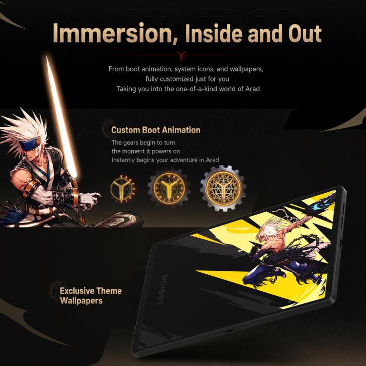 Lenovo LEGION Y700 Gen5 DNF Edition, 8.8 inch AI Gaming WIFI Tablet, 12GB+512GB, Android 16, Qualcomm Snapdragon 8 Elite Gen5, US Plug, 12GB+512GB DNF Edition