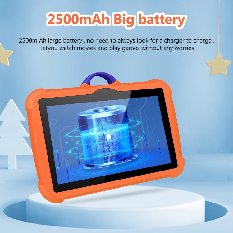 BDF C8 7 inch WiFi Kids Tablet PC, 2GB+32GB, Android 8.1 MTK6735 Octa Core CPU, US Plug, 4GB+64GB