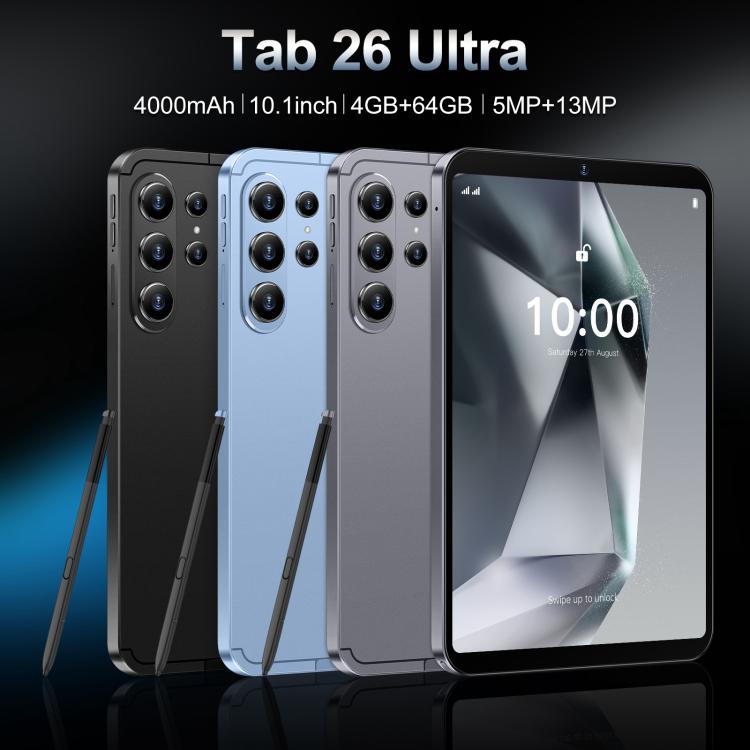Tab 26 Ultra 10.1 inch 4G LTE Tablet PC, 4GB+64GB, Android 10 MTK6755 Octa Core, US Plug, US Plug