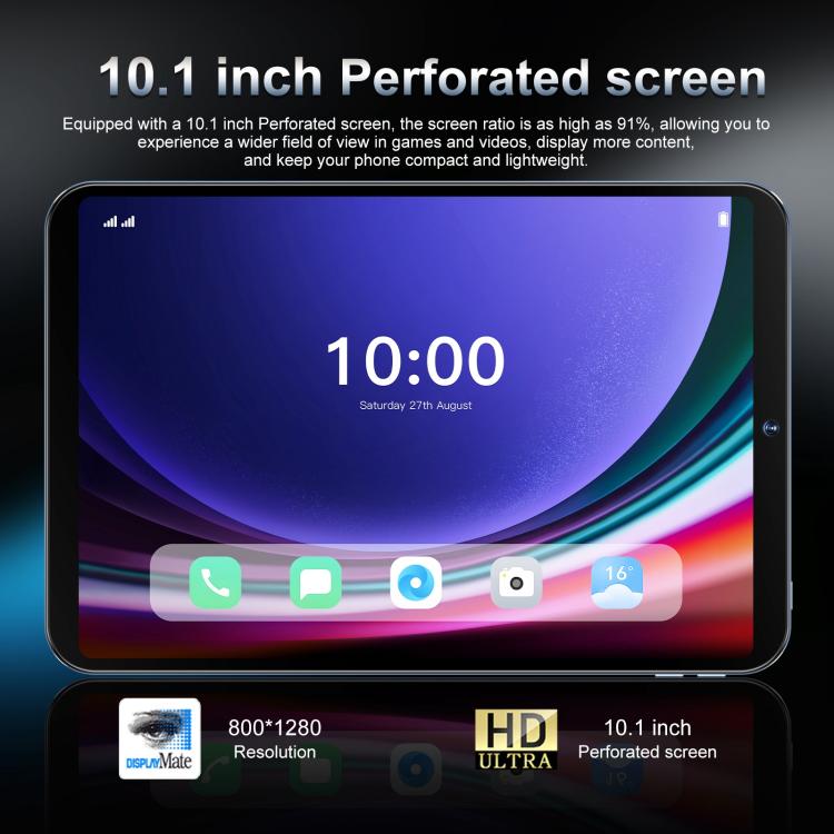 Tab 26 Ultra 10.1 inch 4G LTE Tablet PC, 4GB+64GB, Android 10 MTK6755 Octa Core, US Plug, US Plug