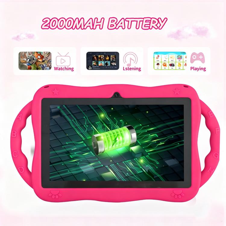 7 inch WiFi Kids Tablet PC with Giraffe Silicone Case, 1GB+16GB, Android 8.0 MTK6735 Quad Core CPU, EU Plug, EU Plug