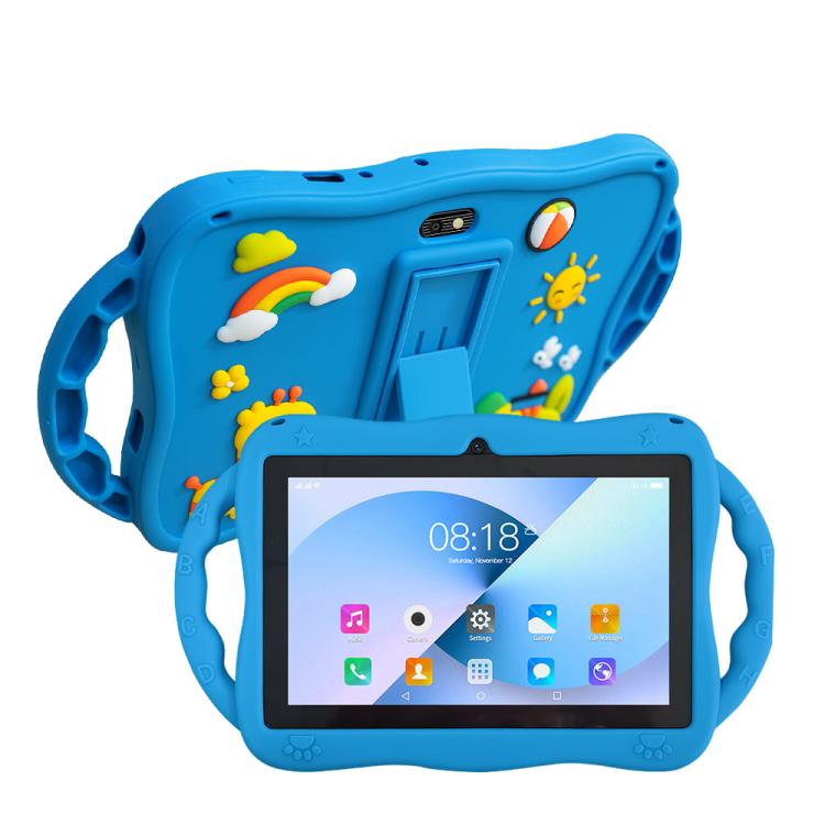 7 inch WiFi Kids Tablet PC with Giraffe Silicone Case, 1GB+16GB, Android 8.0 MTK6735 Quad Core CPU, UK Plug, UK Plug