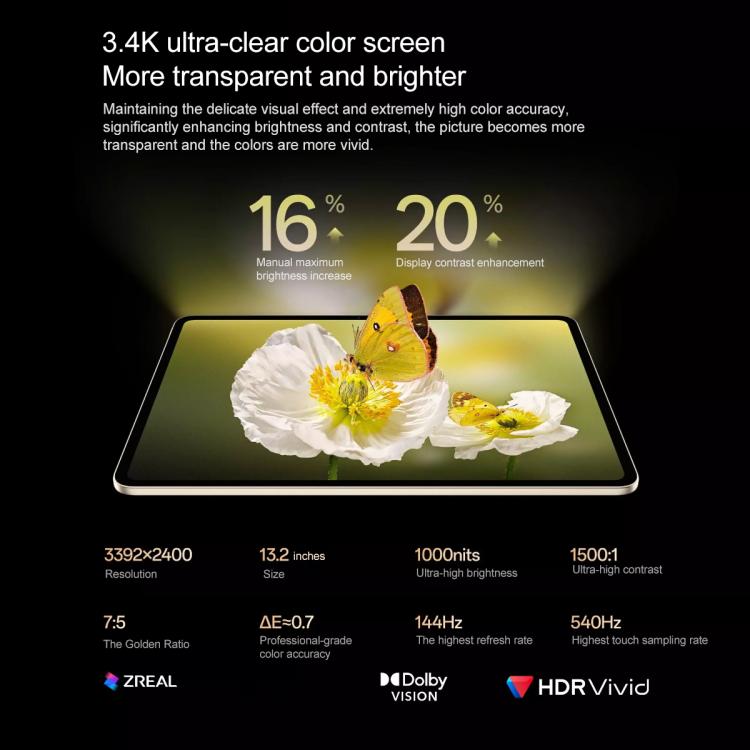 OPPO Pad 5 Pro 13.2 inch Tablet PC, 16GB+512GB, ColorOS 16.0 Snapdragon 8 Elite Gen5 Octa Core, 16GB+512GB
