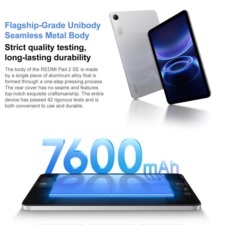 REDMI Pad 2 SE 9.7 inch Tablet PC, 6GB+128GB, HyperOS 3, Snapdragon Gen2 6s Octa Core CPU