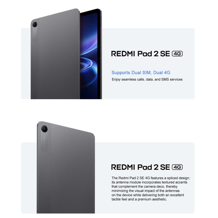 REDMI Pad 2 SE 9.7 inch Tablet PC, 6GB+128GB, HyperOS 3, Snapdragon Gen2 6s Octa Core CPU